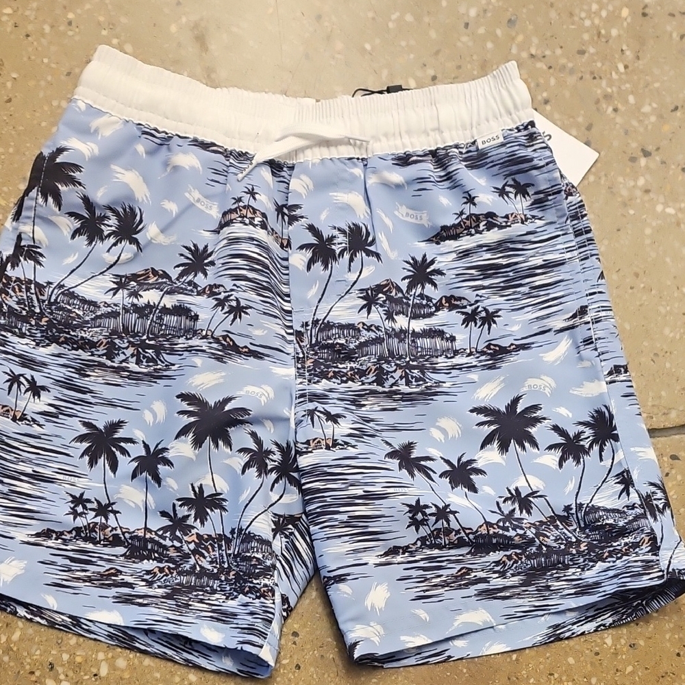 Tropical Blue Swim Shorts